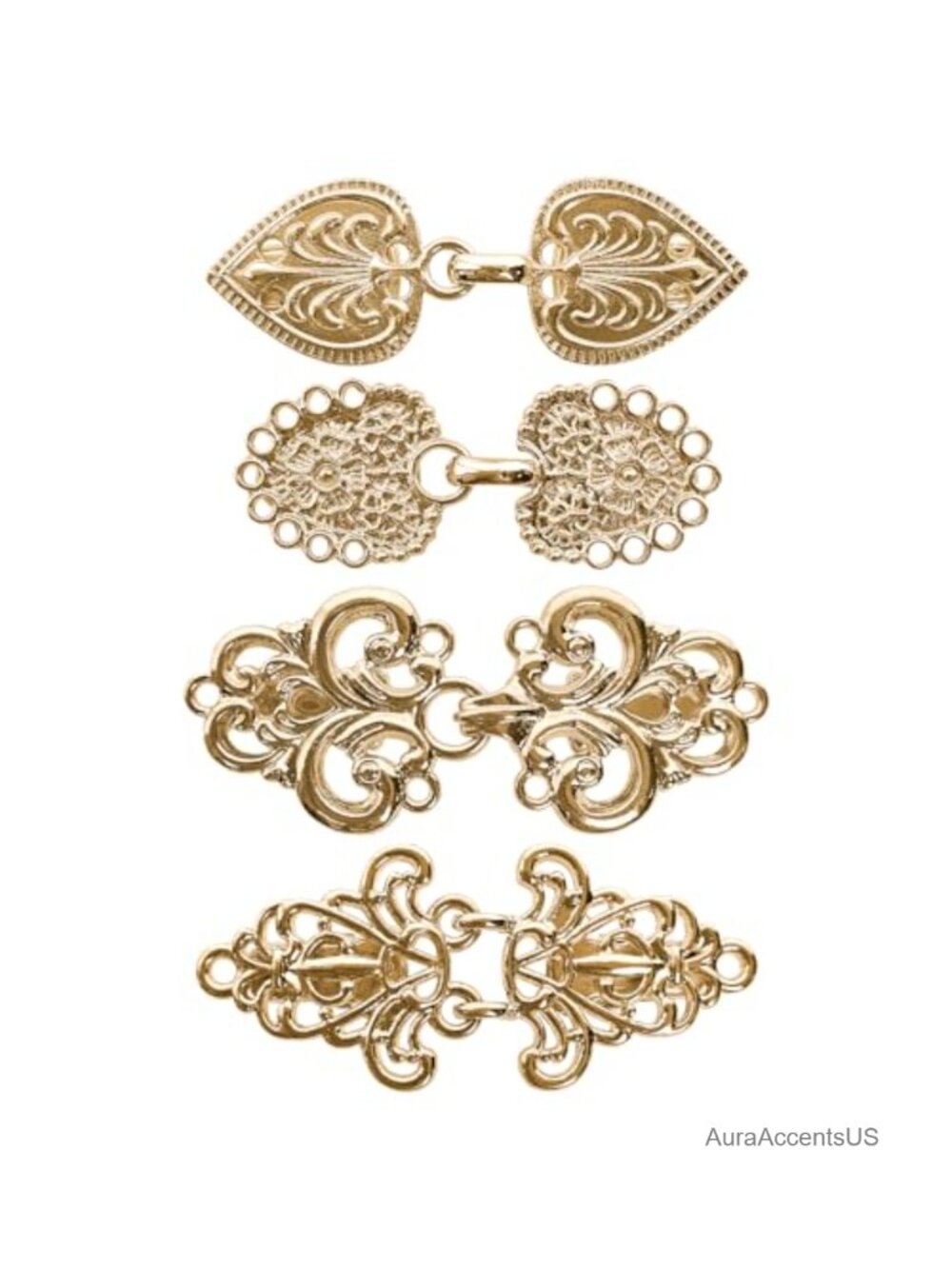 Vintage Swirl Sweater Clips Retro Cardigan Clasps Coat Cloak Pins
